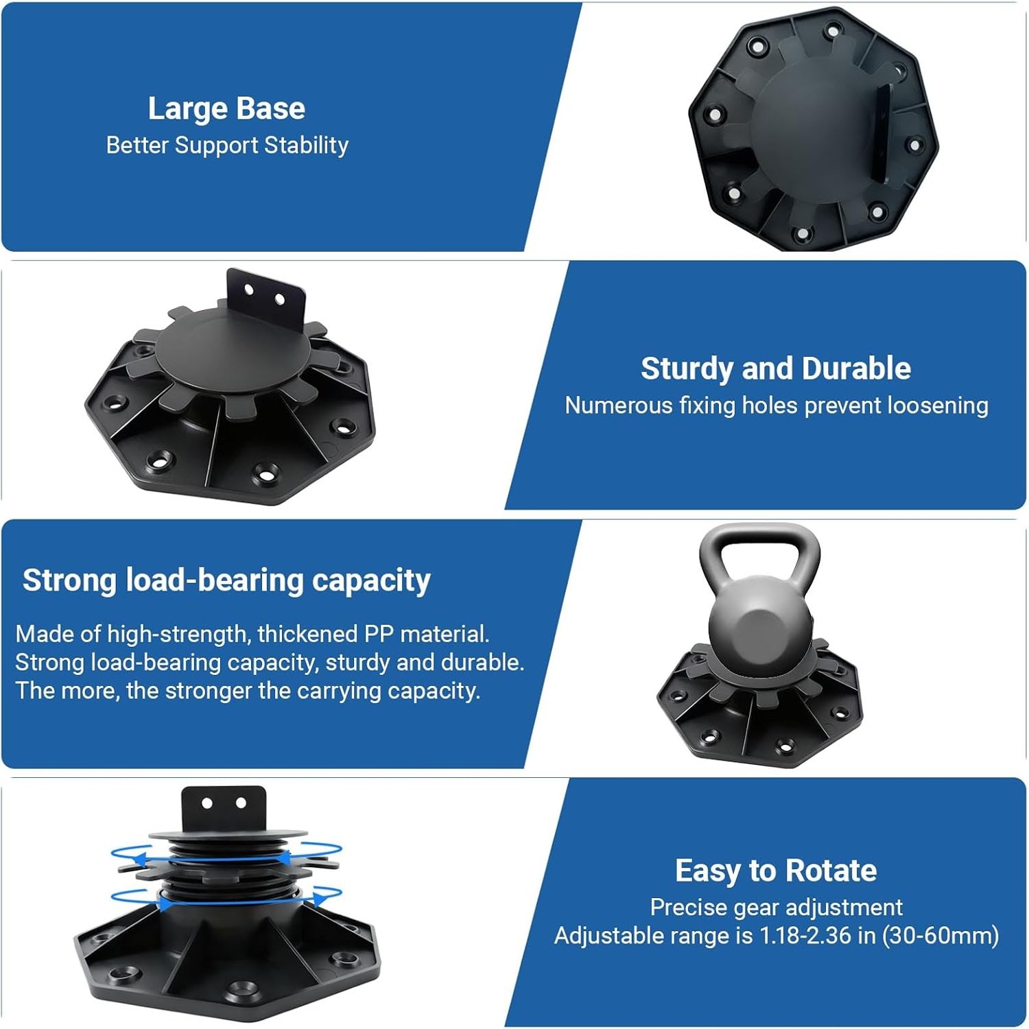 Adjustable Deck Pedestals 24 Pack (30-60mm): image 3